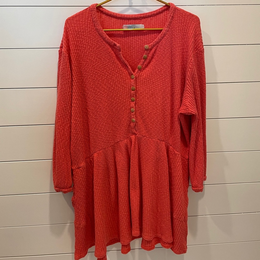 Free People Blossom Button-Up T-Shirt Dress